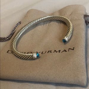 David Yurman classic cable blue topaz bracelet
